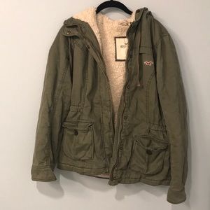 Hollister green military jacket